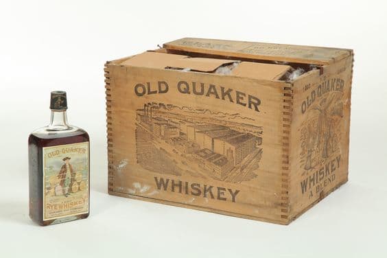 Old Quaker shipping crate